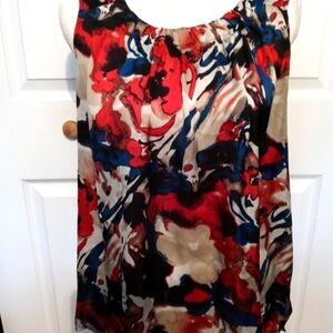 Elementz women's size large colorful floral blouse